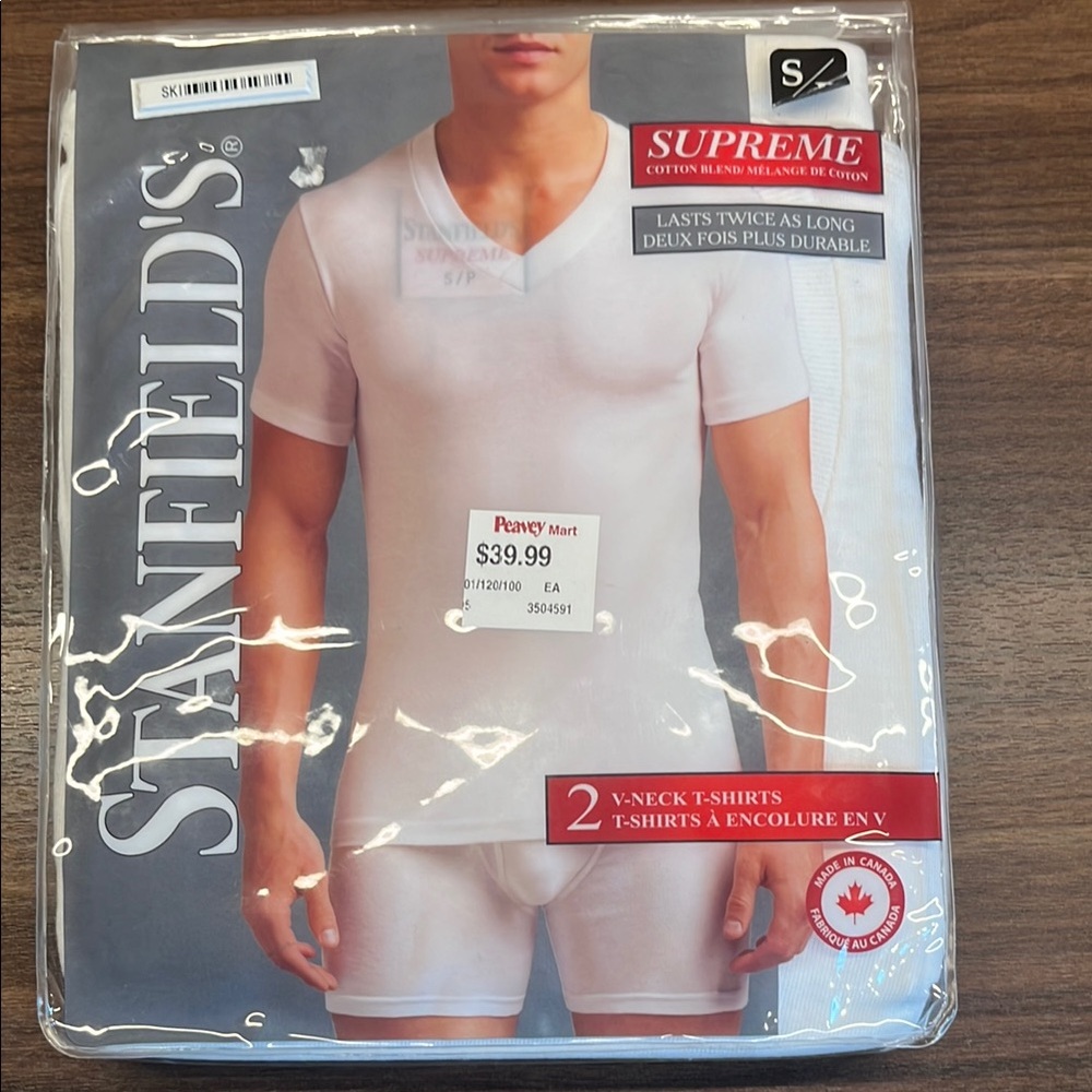 White V-Neck Undershirts with X-STATIC Technology